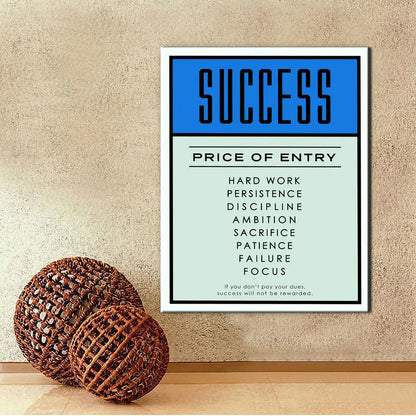 PRICE OF ENTRY FOR SUCCESS